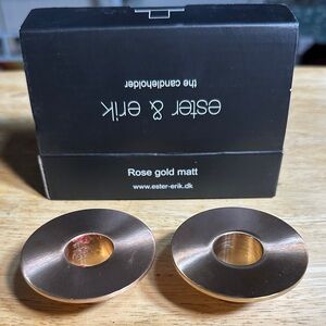 Ester & Erik Rose Gold Candle Holders